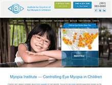 Tablet Screenshot of myopiainstitute.com